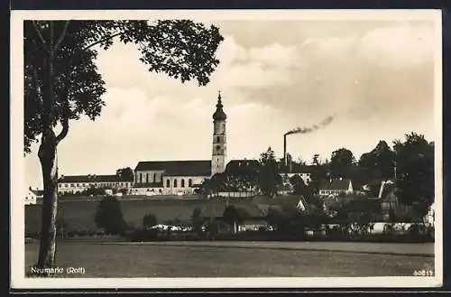 AK Neumarkt /Rott, Ortspartie mit Kirche