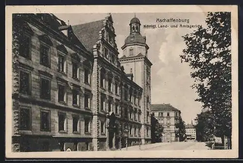 AK Aschaffenburg, Partie am Königl. Land- und Amtsgericht