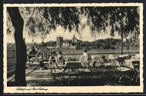 AK Seeburg, Schloss und Bad mit Cafe