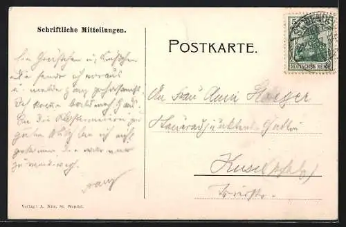 AK St. Wendel, Ortsansicht mit Kirche