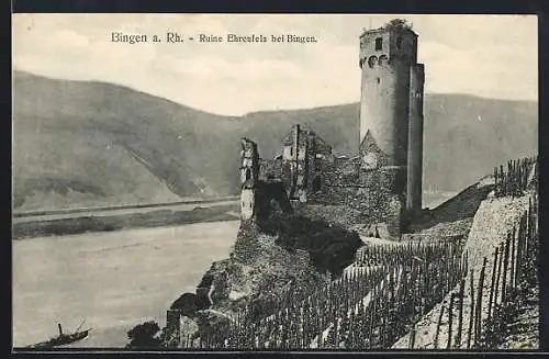 AK Bingen a. Rh., Ruine Ehrenfels bei Bingen