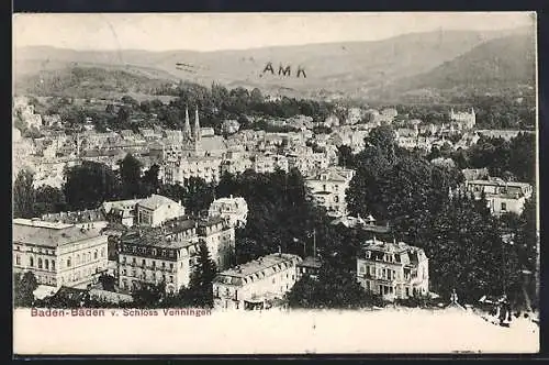 AK Baden-Baden, Ortsansicht v. Schloss Venningen