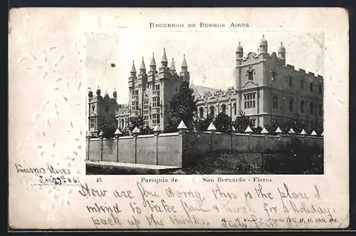 Lithographie Buenos Aires, Paroquia de San Bernardo, Flores