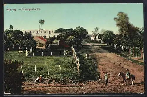 AK Romang /Sta Fé, Panorama mit Strassenpartie