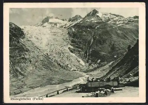 AK Autobus am Rhonegletscher