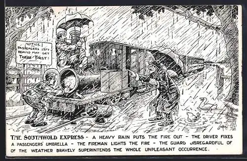 Künstler-AK The Southwold Express, englische Eisenbahn