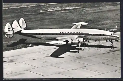 AK Flugzeug Lockheed Super G-Constellation der Deutschen Lufthansa