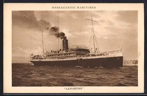 AK Passagierschiff Lamartine in voller Fahrt