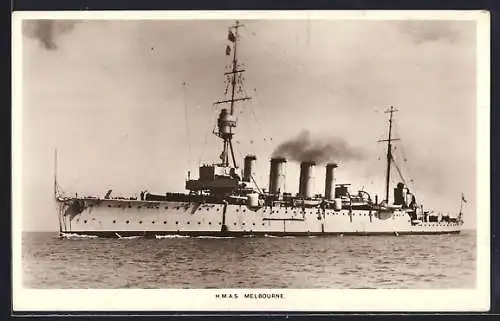 AK Kriegsschiff HMAS Melbourne auf See