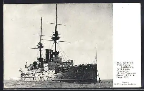 AK Kriegsschiff HMS Jupiter, First Class Battleship