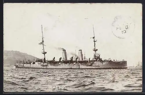AK Kriegsschiff HMS Dido auf See