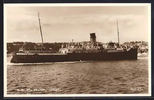 AK Passagierschiff SS St. Helier auf See