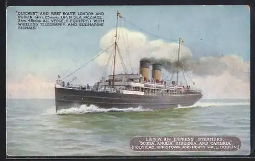 AK Passagierschiff Scotia in Fahrt