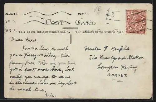AK Kriegsschiff HMS St. Vincent auf See
