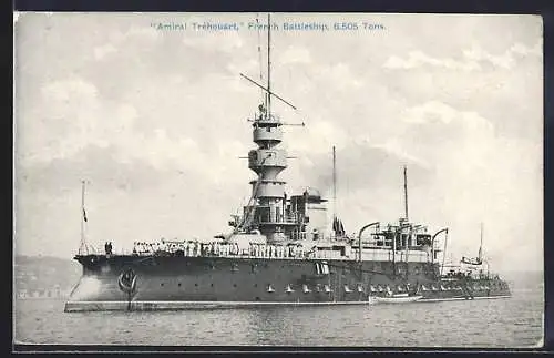 AK Französische Marine, Battleship Amiral Tréhouart