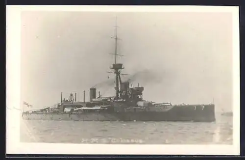AK Kriegsschiff HMS Colossus auf See