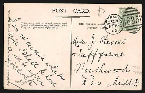 AK Kriegsschiff HMS Russell in a Gale