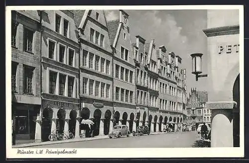 AK Münster / Westfalen, Bürgerhäuser am Prinzipalmarkt