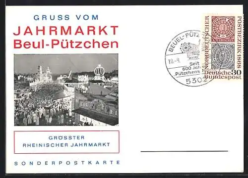 AK Beuel-Pützchen, Blick auf den Jahrmarkt