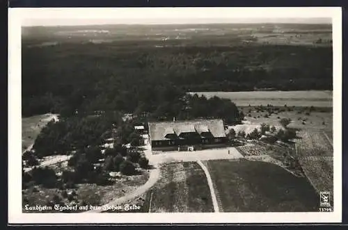 AK Egsdorf / Teupitzsee, Landheim auf dem hohen Felde aus der Vogelschau