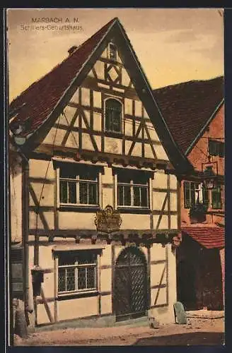 AK Marbach / Neckar, Ansicht von Schillers Geburtshaus