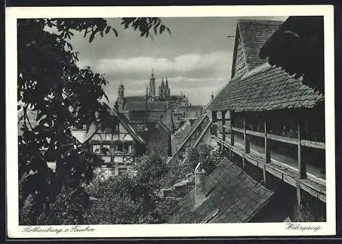AK Rothenburg / Tauber, Wehrgang