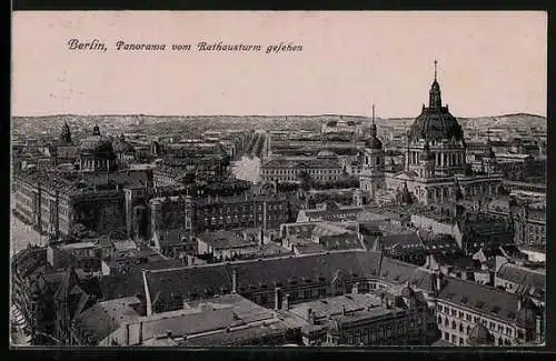 AK Berlin, Panorama vom Rathausturm gesehen