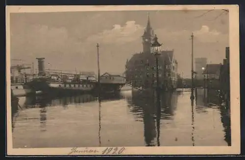 AK Köln a. Rhein, Ortspartie bei Hochwasser 1920
