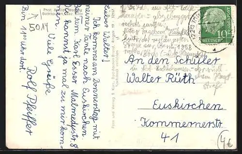 AK Balkhausen / Erft, Kirche, Schwimmbad und Drogerie Lohkamp