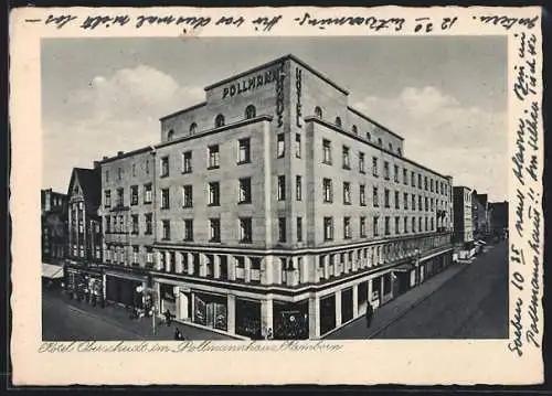 AK Hamborn / Duisburg, Hotel-Restaurant Oberscheidt im Pollmannhaus