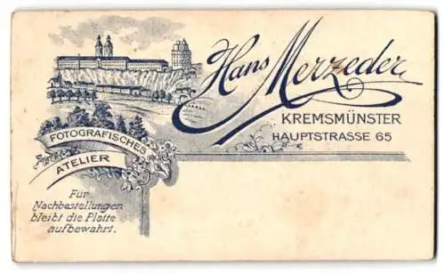 Fotografie Hans Merzeder, Kremsmünster, Hauptstrasse 65, Ansicht Kremsmünster, Blick nach der Sternwarte und dem Stift