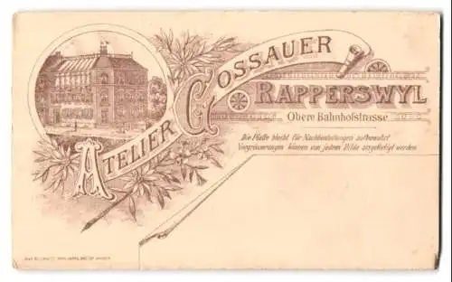 Fotografie Atelier Gossauer, Rapperswyl, Obere Bahnhofstrasse, Ansicht Rapperswyl, Blick auf`s Atelierhaus, Aussenansicht