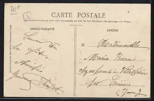 AK Villeneuve-sur-Yonne, La Borde, A la Bourse, L`Ecole