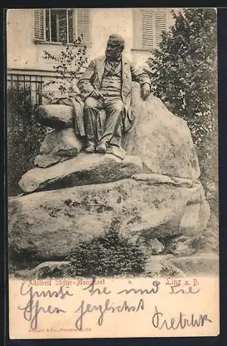 AK Linz a. D., Adalbert Stifter-Monument