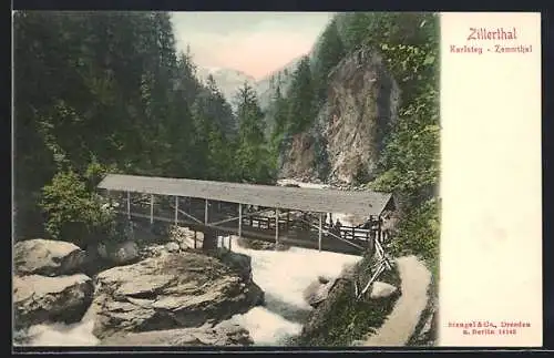 AK Ginzling /Zillerthal, Karlsteg im Zemmthal