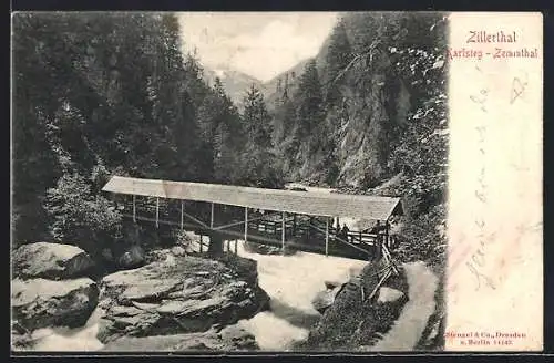 AK Ginzling /Zillerthal, Karlsteg im Zemmthal