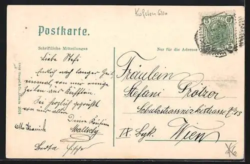 AK Kufstein, Ortsansicht mit Gasthof zur Post