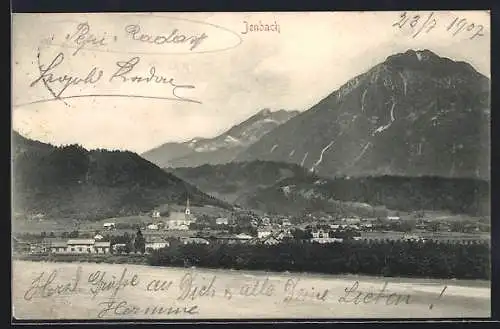 AK Jenbach, Gesamtansicht vom Flussufer