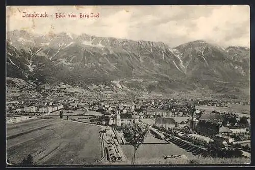 AK Innsbruck, Blick vom Berg Isel
