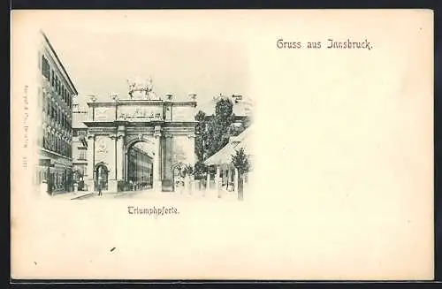 AK Innsbruck, Blick auf die Triumphpforte
