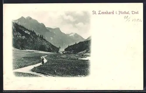 AK St. Leonhard i. Pitzthal, Blick auf die Kirche