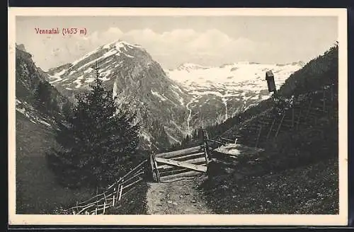 AK Gries am Brenner, Vennatal, Blick auf verschneite Gipfel