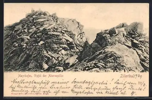 AK Mayrhofen /Zillerthal, Gipfel der Ahornspitze