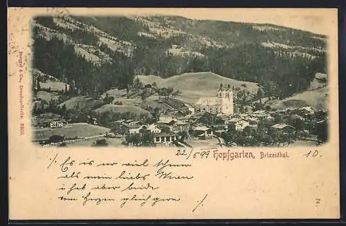 AK Hopfgarten, Ort malerisch in der Landschaft