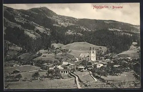 AK Hopfgarten /Brixental, Ortsansicht aus der Vogelschau