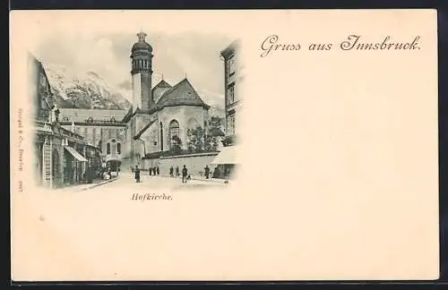 AK Innsbruck, Strassenpartie an der Hofkirche
