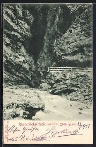 AK Dornbirn, Gütle /Arlbergbahn, Rappenlochschlucht