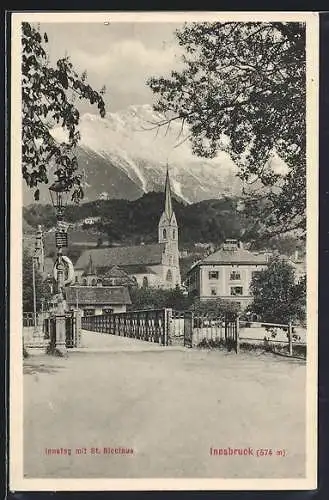AK Innsbruck, Kirche mit Brücke