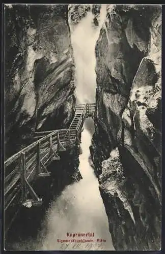 AK Kaprun, Sigmundthunklamm im Kaprunertal, Mitte