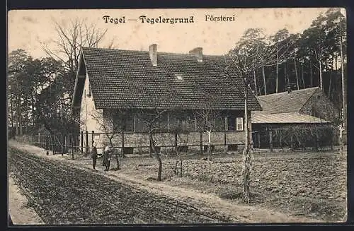 AK Tegel, Tegelergrund, Partie an der Försterei